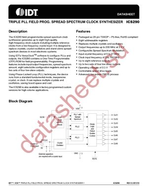 ICS290PGIT datasheet  